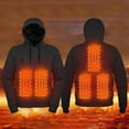 thumbnail image 6 of Yibooy Men Women USB Rechargeable 3 Heat Levels 5 Heated Zone Heating Hoodies (Black M), 6 of 8