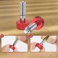thumbnail image 6 of Retrok 4pcs Hand Retractable Spring Plunger Stainless Steel Lock Out M6 Type Release Pins Sturdy Plunger Screw with 0.500inch Thread Length for Rolling Tool Boxes Molds Automobiles (Silver Red ), 6 of 11