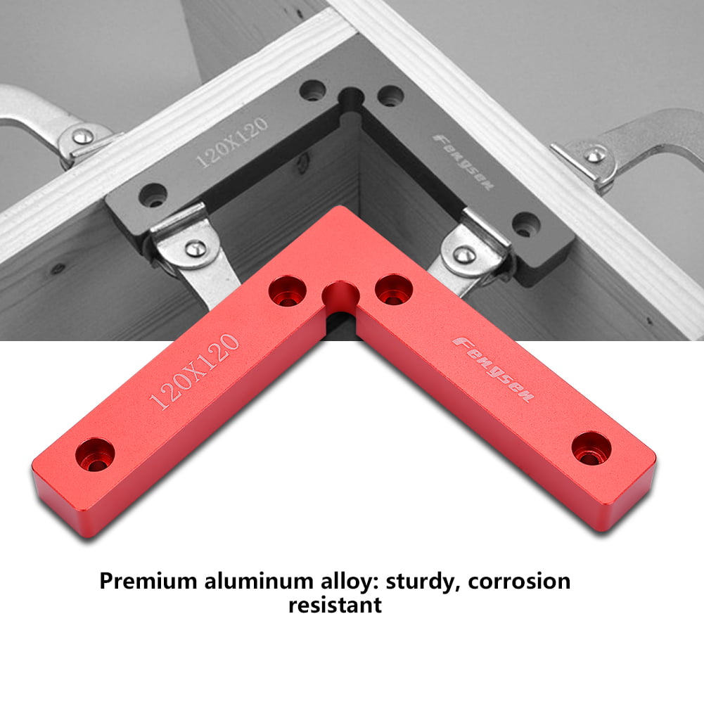 Woodworking Vice Wood Metal Welding Gussets 2 Set of 90 Degree Corner Clamp Right Angle Clamp Aluminum Alloy Made Adjustable Swing Jaw Corner Clamp