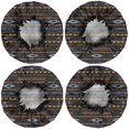 thumbnail image 2 of Shower Caps,Colorful Geometric Striped Pattern Waterproof Shower Cap for Women 4 Pieces,Double Reusable Hair Cover for Shower PEVA Elastic Stretch Hem, 2 of 7