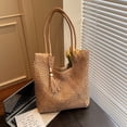 thumbnail image 3 of Yucurem Large Summer Boho Woven Bags for Women, Handmade Straw Beach Tote Bags for Vacation Holiday Travel (Browm), 3 of 9