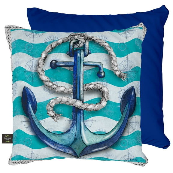 Briarwood Lane Everyday Indoor/Outdoor Pillow 17x17 Welcome Anchor Pillow