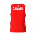 thumbnail image 5 of Camiseta deportiva de baloncesto para hombre con la bandera de Canadá, para correr, fitness, multifunción, sin mangas, con nombre personalizado exclusivo, 5 of 5