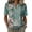 Green, variant on Stralyhd Cotton Linen Women Tops Short Sleeve Button Down Shirts Summer V Neck Top Casual Loose Henley Blouses Blue L