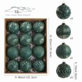 thumbnail image 1 of F 8Cm Christmas Balls 12Pc Set With Painted Design Plastic Material For Holiday Tree And Home Decor 8.7X8.7X3.9In 1.32Lb, 1 of 8