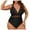 #0074-Black, variant on Ailaofu Women One Piece Swimsuit Deep V Neck Bathing Suit Tummy Control Swimsuit Mesh Hollow Out Swimwear