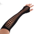 thumbnail image 4 of OHOIOLLA 2Pares De Malla Negros Sin Para Mujer Con Hollow, 4 of 8