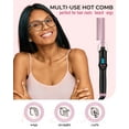 thumbnail image 2 of Hoson Electric Hot Comb, Straightening Comb for Wigs, Hot Comb Hair Straightener for American African Hair, 450F High Heat LCD Display with Dual Voltage, Rose Gold, 2 of 6
