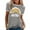 C-Dark Gray67, variant on DHFJKG T Shirts For Women Summer Rainbow Letter Print Short Sleeve Casual Tunic Crewneck Loose Fit Tees Versatile Tops