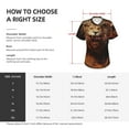thumbnail image 4 of Honeii Cool Fire Lion Print Women's Classic V-Neck T-Shirt,Womens Fashion Tops,Stylish Everyday Top for Women, Casual Summer Spring Outfits Clothes-X-Large, 4 of 5