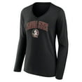thumbnail image 2 of Women's Black Florida State Seminoles Campus Long Sleeve V-Neck T-Shirt, 2 of 3