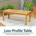 thumbnail image 6 of Sunnydaze Teak Rectangular Outdoor Coffee Table, 6 of 11