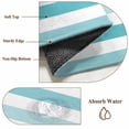 thumbnail image 6 of 2'x6' Rug Runners for Hallways Kitchen, Aqua Ombre Grey Striped Non Slip Entryway Beside Floor Carpet Runner, Farmhouse Stripe Modern Washable Laundry Room Bedroom Throw Rugs Mat for Family Pet, 6 of 8
