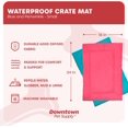 thumbnail image 2 of GFDYREE Dog Crate Pad, 24 x 18 Blue and Periwinkle - Waterproof Ripstop Nylon Fabric Dog Crate Mat Chew Proof and Machine Washable - Small Padded Dog Crate Bed, 2 of 6
