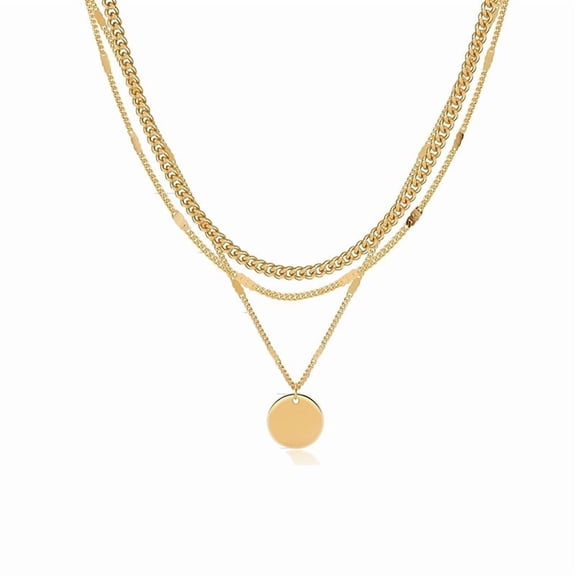 14K Gold Plated Layered Necklace Set for Women, Dainty Adjustable Stackable Gold Necklaces, Minimalist Daily Wear Fashion Jewelry Gift