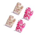 thumbnail image 1 of Guantes para horno y microondas de 4 piezas, guantes para horno con aislamiento térmico grueso, guantes antideslizantes para horno doméstico para cocina, 1 of 4