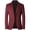Burgundy, variant on Men's Blazer Suit Jacket Slim Fit Sport Coat Casual Business Winter Button Suit Separate Spring Welt Pocket Navy Small