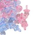 thumbnail image 3 of Riousery 100Pcs Acrylic Mini Pacifiers Transparent Pink Blue, Baby Shower Favors, Birthday Party Decorations, 3 of 4