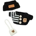 thumbnail image 2 of 17cm Doll Outfits - Kawaii Chic Style Set for 17cm Dolls, Cute Doll Clothes with Accessories -Button Up Stripe Sweater + Hat + Bag, 2 of 6