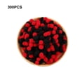 thumbnail image 4 of Paquete de pompones artesanales Toystoory 300 piezas borrosos surtidos negro rojo 10mm, 4 of 6