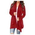thumbnail image 1 of Cardigan Ouvert pour Femmes Manches Longues Léger Cardigan en Tricot Habillé Veste Décontractée d'Automne, 1 of 6