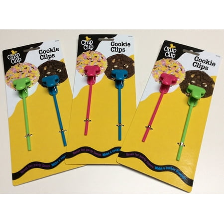 Chip Clip Set - Cookie Bouquet Party Clips Set of 6, Cookie Holder Clips Set of 3 By Chip Clip