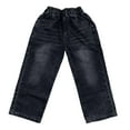 thumbnail image 6 of Boys Baggy Jeans Teen Casual Straight Wide Leg Cargo Jean Loose Denim Pants (Black 9-10 Years), 6 of 6