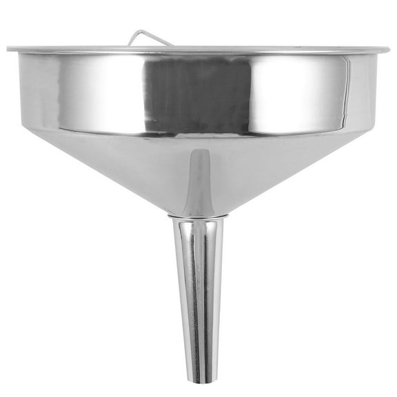 Raindrops Silver Heavy Duty Conical Stainless Steel Drain Oil Funnel for Automotive and Industrial Applications