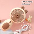 thumbnail image 5 of oefntac Portable Fan,Cute Handheld Portable Mini Fan,2 Speeds USB Rechargeable Battery Operated Small Pocket Fan with LED,Gifts for Kids,Suitable for Travel and Home,Coffee(3"x 6.1"x 1.8"), 5 of 6