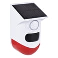 thumbnail image 1 of Cymbal Solar Motion Sensor Alarm Outdoor Alarm 120dB Loud Siren LED Strobe Lights Sound Security Alarm Adjustable Sensing Distance IP65 Waterproof Motion Detector Siren, 1 of 7