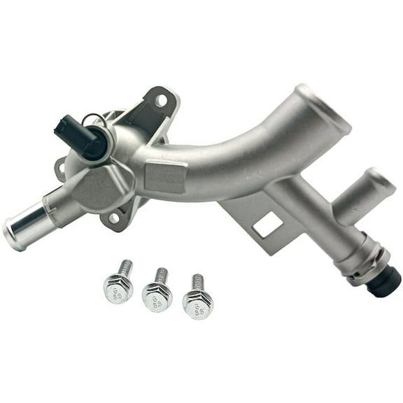 Aluminum Engine Coolant Water Outlet Thermostat Housing - Compatible with 2011 - 2015 Chevy Cruze 1.4L 4-Cylinder 2012 2013 2014