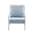 thumbnail image 6 of My Texas House Cambria Steel Outdoor Patio Conversation Chair - Set of 2, White/Blue, 6 of 13