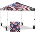 thumbnail image 6 of EAGLE PEAK 10x10 Pop Up Canopy, Instant Outdoor Canopy Tent, Straight Leg Pop Up Tent for Parties, Camping, The Beach and More, 100 Square Feet of Shade, Americana Skull, 6 of 11