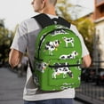 thumbnail image 6 of Vsdgher Cows With Calfs Green Print Unisex Large Capacity Bookbag Schoolbag Casual Daypack for High School/College/Teens/Travel/Work, 6 of 6
