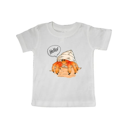 

Inktastic Summer Hello Cute Hermit Crab Gift Baby Boy or Baby Girl T-Shirt