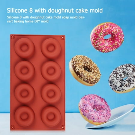 

Edfrwws DIY Silicone Donut Mold Kitchen Baking Pan Dessert Bagels Muffins Mould