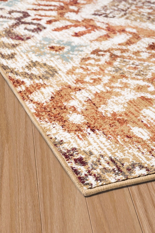 United Weavers Amarna Verazanno Distressed Crimson Woven Olefin Area Rug or Runner