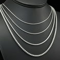 thumbnail image 4 of Tilo Jewelry Solid 925 Sterling Silver Diamond-Cut Engraved Box Chain Necklace with Secure Lobster Lock | 1mm - 16 Inch | Everyday Necklace for Men & Women, 4 of 14