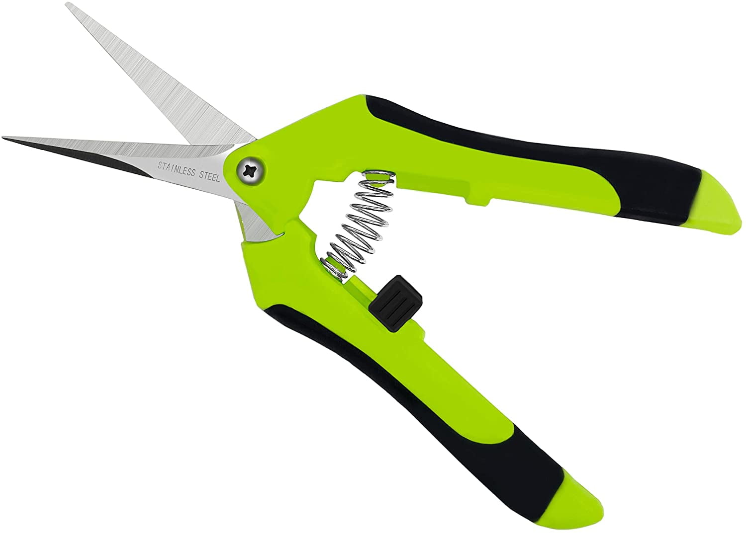 Green Hand Pruner for Gardening Viagrow Pruning Shear with Titanium Coated Straight Precision Blades 3-Pack 