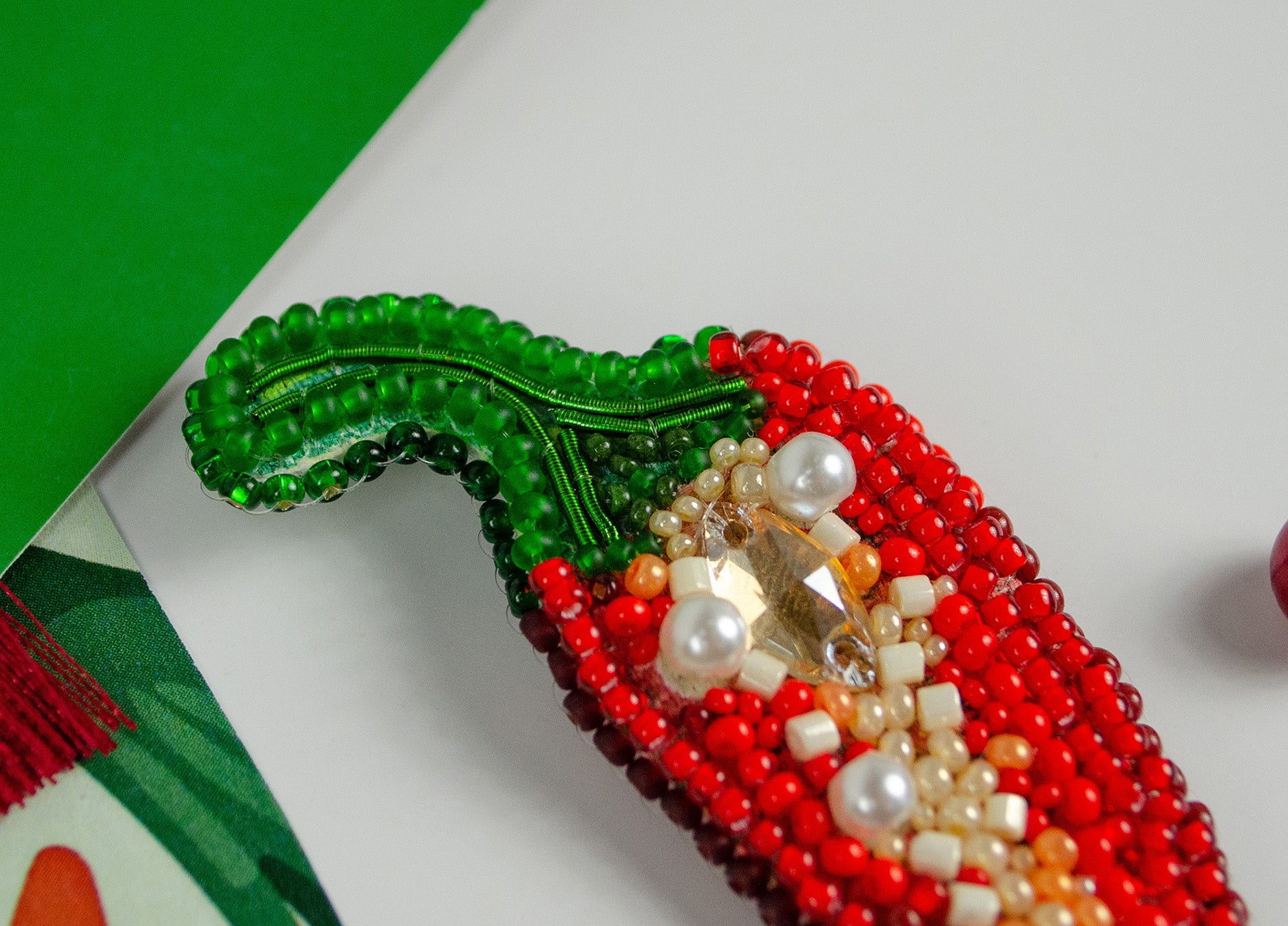 Bead Embroidery Decoration Kit - Hot pepper AD-233