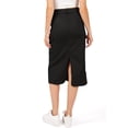 thumbnail image 2 of Wax Jean Womens Juniors High Waist Back Slit Midi Cargo Skirt (Black, Small), 2 of 4