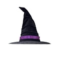 thumbnail image 2 of Sombrero Puntiagudo, Sombrero de Disfraz de Mago, Accesorio de Fiesta Elegante con Cinta, Alambre de Acero para Halloween, Cosplay, Fiestas, Circunferencia 56.6 cm, 2 of 6