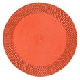 thumbnail image 2 of Rome Woven Braided Stitch Edge Table Placemats 15 Inches Round Set of 6 Non-Slip Dining & Kitchen Table Mats Orange, 2 of 2