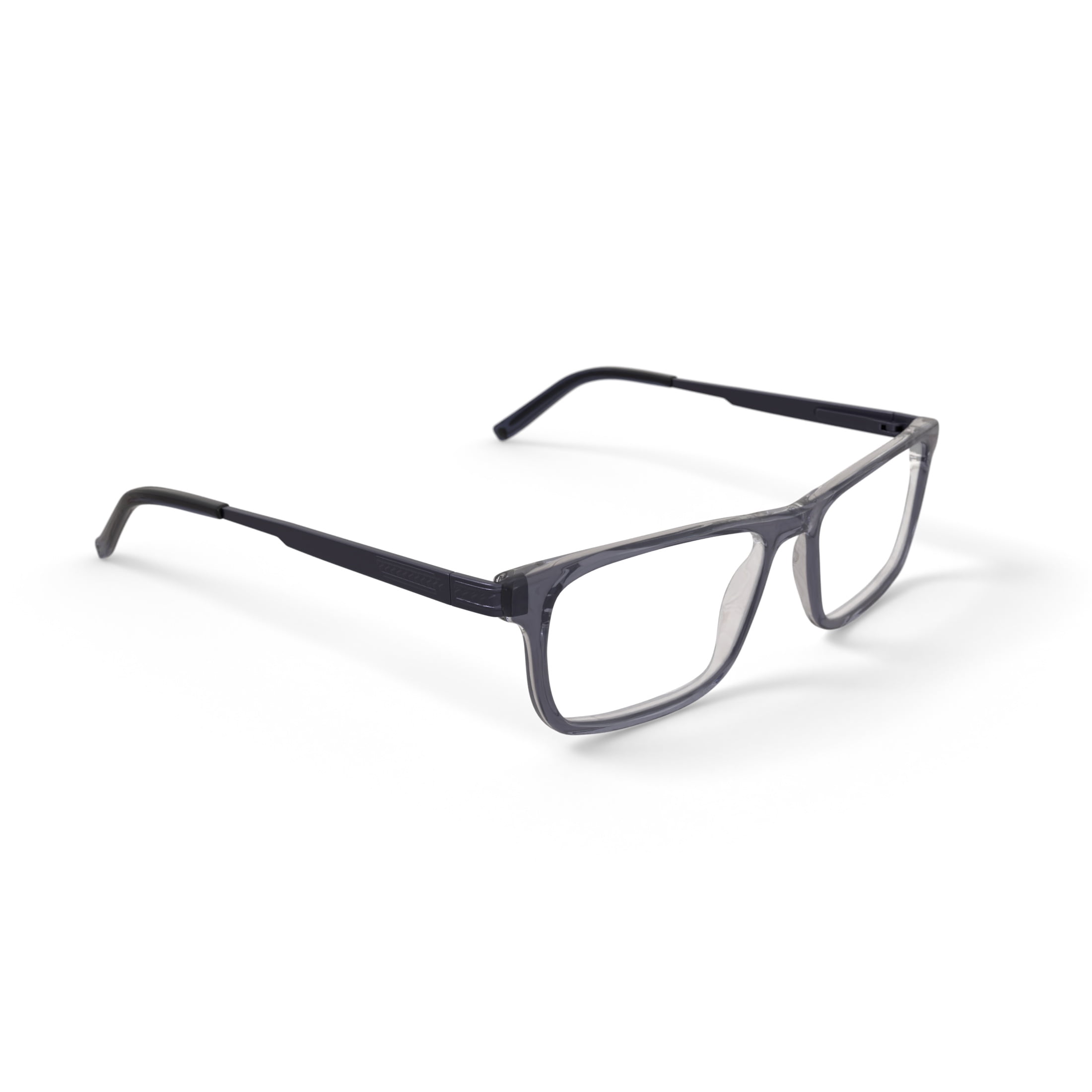 Phat Farm Men's HV720 Rectangular Prescription Eyeglasses with Case, Grey Crystal