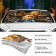 thumbnail image 3 of Yiaed Scientist Guinea Pig Print Car Windshield Sunshade Front Auto Car Front Window Sun Shade Foldable Sun Visor Shield Cover Auto Accessories for Sedan SUV Truck-Small, 3 of 5