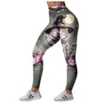 thumbnail image 7 of mgoYE Women Halloween Leggings Loose Fit Wide Leg Trouser Pants Casual Elastic Waist Drawstring Palazzo Pants Womens Leggins Size S, 7 of 7