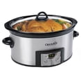 thumbnail image 2 of Crock-Pot SCCPVC605-S Olla de cocción lenta ovalada programable con cuenta regresiva de 6 cuartos con cucharón, acero inoxidable, 2 of 5