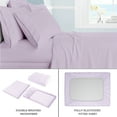 thumbnail image 4 of Swift Home 6-Piece Soft Lightweight Lavender Microfiber Sheet Set with Extra Pillowcases, Full, 4 of 5