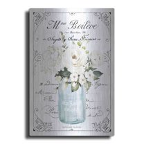 Luxe Metal Art 'French Bathroom Set II' by lettered & lined, Metal Wall Art, 16"x24"