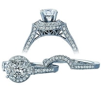 Man made diamond moissanite Wedding Ring 2.50 Carat Princess cut Diamond Man made diamond moissanite Ring Set with 18k Gold Plating